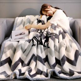 Blankets Winter Thick Warm Double Blanket Adult Children Sheet Comforter Bed Bedspread High Quality Healthy Raschel Blankets 221130
