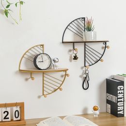 Novelty Items Nordic Iron Art Creative Storage Display Shelf Wall Hanging Rack Living Room Decor Frame Office Home Accessories vbd 221129