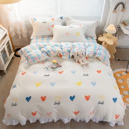 Bedding sets YanYangTian Kawaii set four piece christmas Decoration duvet cover 200x230 bed linen king size quilt Bed 221206