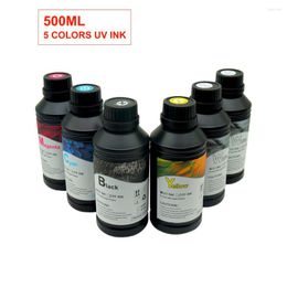 Ink Refill Kits 500ML Grade LED UV For Flatbed Printer Printing Metal Wooden Acrylic TPU Phone Case Leather Glass