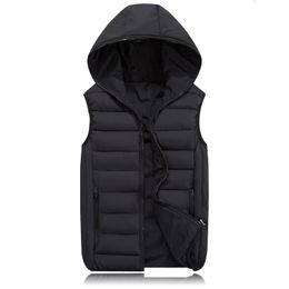 Men's Vests Spring Autumn Sleeveless Jacket for Men Fashion Warm Hooded Male Winter Vest Light Plus Size Mens Work Vests Waistcoat 221130