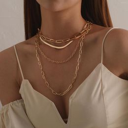 Choker Miss JQ Bohemia Gold Silver Colour Thick Chain Necklace For Women Vintage Fashion Multi-layer Jewellery Gifts Collares