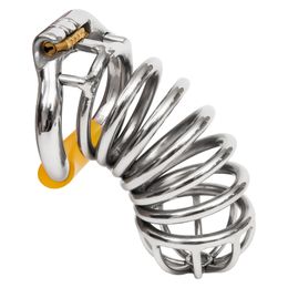 Cockrings Ergonomic Stainless Steel Stealth Lock Male Chastity Device Cage Penis Ring Belt S062 221130