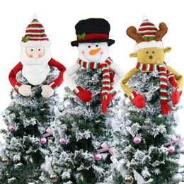 Christmas Decorations Tree Top Topper Cover Xmas Ornaments Home Decor Toppers Santa Claus 221130