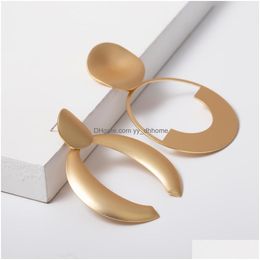 Dangle Chandelier Punk Asymmetrical Earrings Fashion Big Unique Drop For Women Gold/Sier Statement Female Jewellery Delivery Dhuif