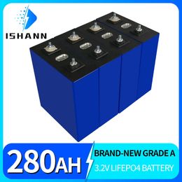 4/8PCS 3.2V 280Ah Lifepo4 Battery Deep Cycle Inverter 12V 24V Rechargeable battery Pack For RV Boats EU US TAX FREE With Busbars