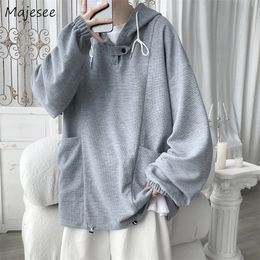 Men's Hoodies Sweatshirts Men Hooded Clothing Sudaderas Teens Minimalist Handsome Design Personal Chic Cool Korean Fashion Baggy Hip Hop Outwear 221129