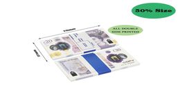 50 size party Replica US Fake money kids play toy or family game paper copy uk banknote 100pcs pack Practise counting Movie prop 7966278