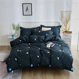 Bedding sets 3 4PC Set Duvet Cover Quilt Cover Bedclothes Bed Sheet Single Double Queen King Size For Four Seasons With Pillowcases 221129