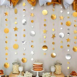 Chair Covers Christmas Decoration Paper Garland Ornaments Year Decor Party Snowflake Twinkle Star Wedding Xmas Tree