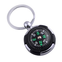 Portable Compass Keychains Metal Keychain Pendant Outdoor Tools Keyring Key Chain