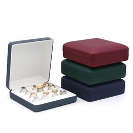 Jewellery Pouches Beautiful Leather Packing Case Wedding Ring Stud Earrings Organiser Holder Women Display Accessories Box Packaging Gift