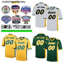 NDSU Custom Bison Football Jerseys Lance Dunn Jersey Dimitri Williams Adam Cofield Ty Brooks North Dakota State Stitched Shirt