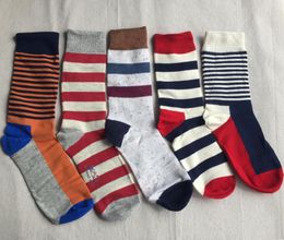 Sports Socks Unisex Striped Cotton Sport Sock 5 Pair Casual HIP HOP Above Ankle Comfortable Skating Hosiery Stockings