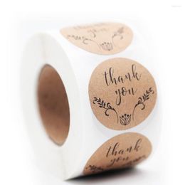 Jewelry Pouches 1.5Inch Removable Thank You Kraft Stickers Paper For Labels DIY Making Gift Card/Gift Box 500pcs