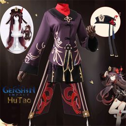Theme Costume Genshin Impact Hutao Cosplay Uniform Wig Anime Game Hu Tao Chinese Style Halloween s For Women 221130