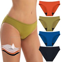 Feminine Hygiene Sexy Women Summer Menstrual Period Swimwear Solid MidWaist Bikini Bathing Suit Beach Wear for Swimming 5Colors 221130