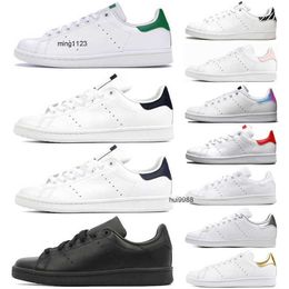 2023 low stan smith casual shoes for men women iridescent triple white black green pink metallic silver lush red fashion mens sneakers man