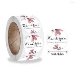 Gift Wrap 500pcs 1 Inch Leaf Floral Thank You For Supporting My Small Business Stickers Seal Label Tag Envelope Box Decor