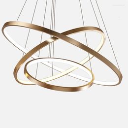 Pendant Lamps Modern Circle Hanging Lamp Acrylic Led Chandelier Lighting Kitchen Dining Bar