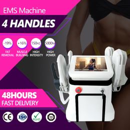Good Price 4 emslim Slimming Machine with rf handles body shaping musscle building High Intensity Focused Electromagentic beauty equipment FDA approved