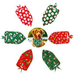 Dog Apparel Christmas Bandana Pet Small Scarf Bandanas Cotton Adjustable Personalized Puppy Cat Bibs Supplier Accessories