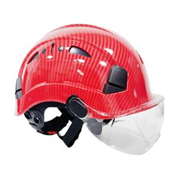 DARLINGWELL CR08X Carbon Fibre Design Safety Helmet With Goggles Visor Fashion Industrial Work Construction Hard Hat Ansi z89.1