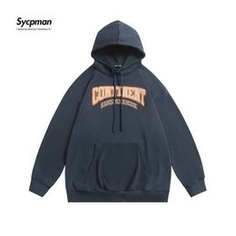 Men's Hoodies Sweatshirts European and American Hip hop Letter Pattern Hooded Hoodie Men Women Loose Couple's Clothing Casual Versatile 221129