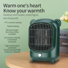 Other Home Garden Home Heaters 500W Electric Mini Fan Portable Desktop PTC Ceramic 220V Vertical Household Fast Silent Air Warmer 221129