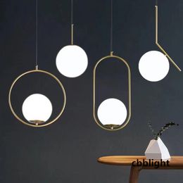 Fancy Glass Lampshade Pendant Lamps LED Lights Kitchen Island Dining Room Bedside Hanging Lamps For Ceiling Brass Modern Suspension Chandelier LRS001