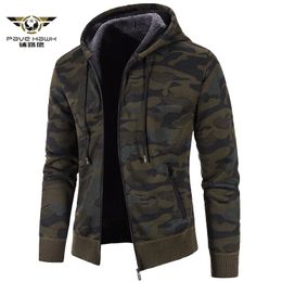 Mens Sweaters Winter Thick Warm Coat Men Autumn Hooded Camouflage Wool Liner Cardigan Male Jumpers Zipper Fleece coat 221130