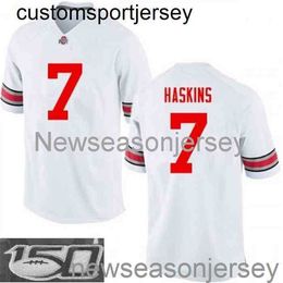 Stitched Ohio State Buckeyes #7 Dwayne Haskins Jr White NCAA Jersey 150th Custom any name number XS-5XL 6XL