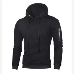 Men's Hoodies Sweatshirts MRMT Brand Slim-fit Side Zipper Pullover for Male Plaid Hoodie Sweatshirt 221130