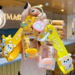 Keychains Wishing Bottle Acrylic Exquisite Keychain Cute Bag Pendant Small Animal Tiger And Other Couples Are Available