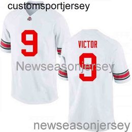 Stitched 9 BinjiVictor Ohio State Buckeyes White NCAA Football Jersey Custom any name number XS-5XL 6XL