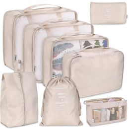 Storage Bags 8PCS Travel Organiser Bag For Packing Cube Clothes Underwear Cosmetic Toiletries Pouch Luggage Organise