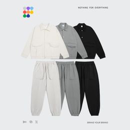 Mens Tracksuits INFLATION Winter Fleece Jacket Set Jogger Suit Trendy High Quality Tracksuit Casual Sweatpant Couple 221130