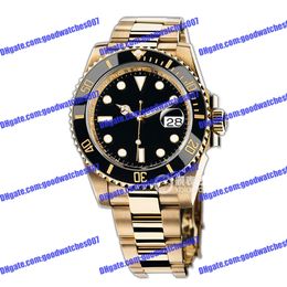 Luxurious men's watch 2813 sports automatic mechanical watch 116618 40mm black dial ceramic bezel gold stainless steel strap wristwatch 116619 126610 watches