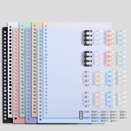 Book Cover 16SHEETS A4 A5 B5 20 Hole Binder Transparent PP Looseleaf Index Divider Separator Notebook Accessory Stationery useful dgvc 221130