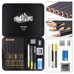 Other Office School Supplies 31 Pcs Sketch Pencil Set Professional Sketching Drawing Kit Wood Painter Students Art 221130