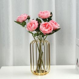 Decorative Flowers 4Pcs Simulation Peonies Feel Moisturising Austin Rose Real Touch Artificial Wedding Party Home Decoration