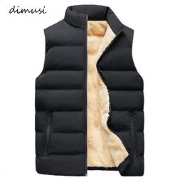 Mens Vests DIMUSI Jacket Sleeveless Winter Fashion Male CottonPadded Thicken Coats Casual Fleece Waistcoat Clothing 221130