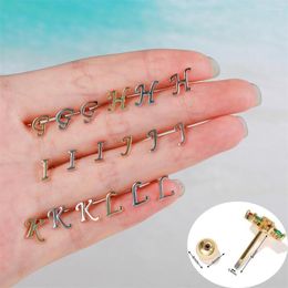 Stud Earrings 1pc Word Art 26 A-Z Alphabet Initial Letter Piercing Ear For Women English Name Earring Jewelry Gift