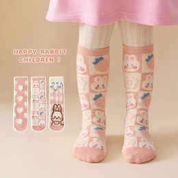 Wholesale Children's socks Autumn and winter cartoon rabbit children's long tube leisure splicing