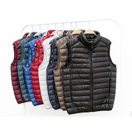 Mens Down Parkas Autumn down vest with 100% feathers Fashion Boutique Duck Feather Casual Stand Collar Jackets Vest 221130