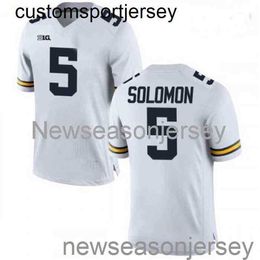 Stitched 2020 Aubrey Solomon Michigan Wolverines White NCAA Football Jersey Custom any name number XS-5XL 6XL