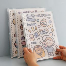 Creative Cute Transparent Cartoon Coil Book Student School Supplies Notebook Sketchbook Portable Notepad Kawaii Stationery
