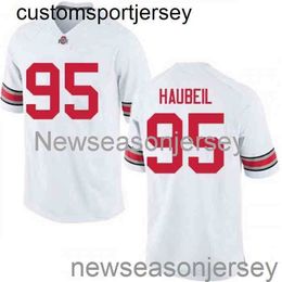 Stitched 95 Blake Haubeil Ohio State Buckeyes White NCAA Football Jersey Custom any name number XS-5XL 6XL