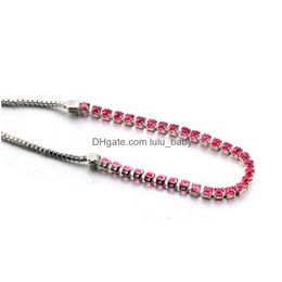 Bangle Fashion Jewellery Womens Crystal Rhinstone Beaded Thin Bracelet Lady Push Pl Bracelets S331 Drop Delivery Dhuhx