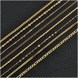 Chains 18K Gold Sier Plated Stainless Steel Necklace Chain Diy Handmade Pendent Wholesale Drop Delivery 2021 Jewellery Necklaces Pendan Dhlfi